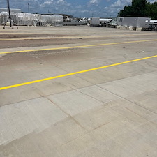 Fresh-Striping-at-Jupiter-Bach-Manufacturing-in-Ferry-Pass-FL-by-Parking-Lot-Maintenance-of-the-Panhandle 0